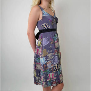 Anthro Floreat Sugar and Cream Dress 6